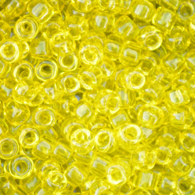 Transparent - Yellow, Matsuno 8/0 Seed Beads